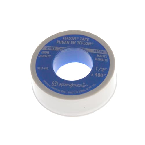 Aqua-Dynamic White Thread Seal Tape, 1/2" x 480"